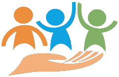 behaviour help logo showing three children above a supporting hand