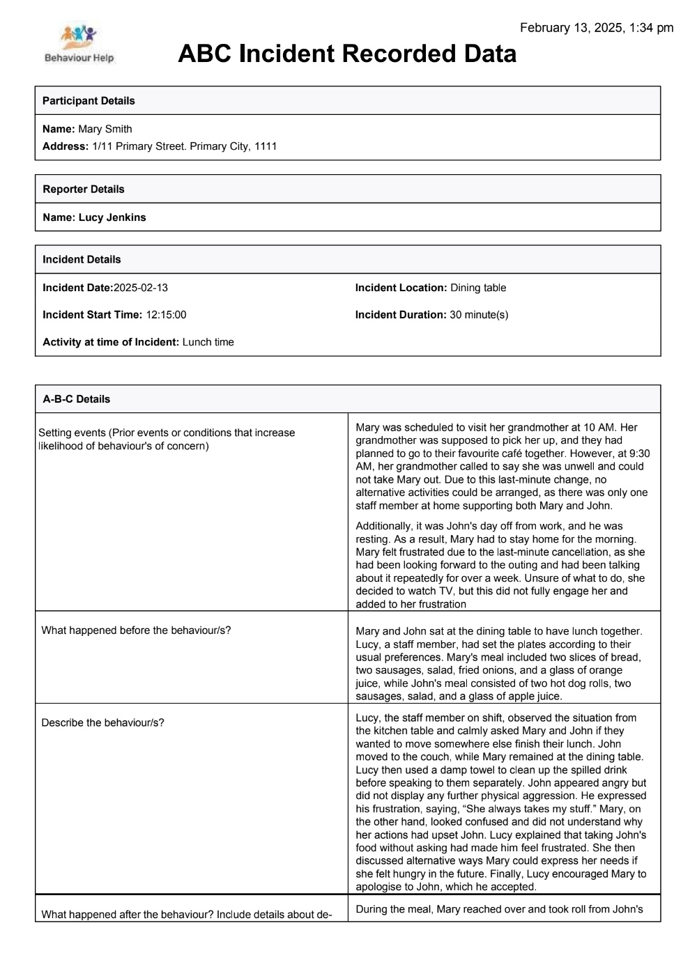 Example ABC form part 1 - download PDF