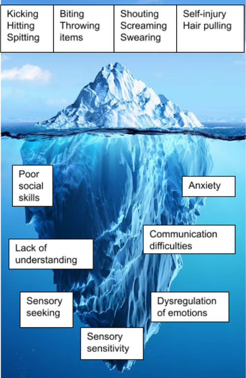 Example of iceberg model for challenging behaviour