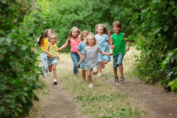 children playing outdoors
