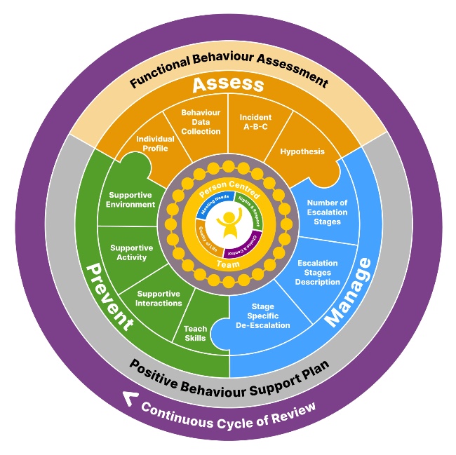 continuous cycle of review functional behaviour assessment and positive behaviour support plan