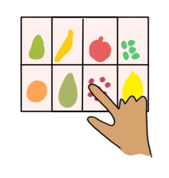 Visual support showing fruit